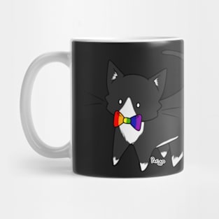 Gay Pride Tuxedo Kitty Mug